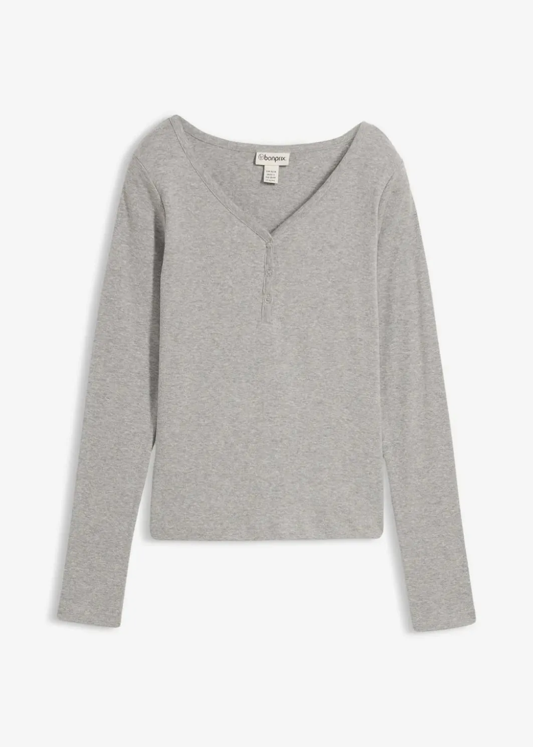 Damen bonprix Shirts & Tops|Basics|Langarmshirt aus reiner Bio-Baumwolle