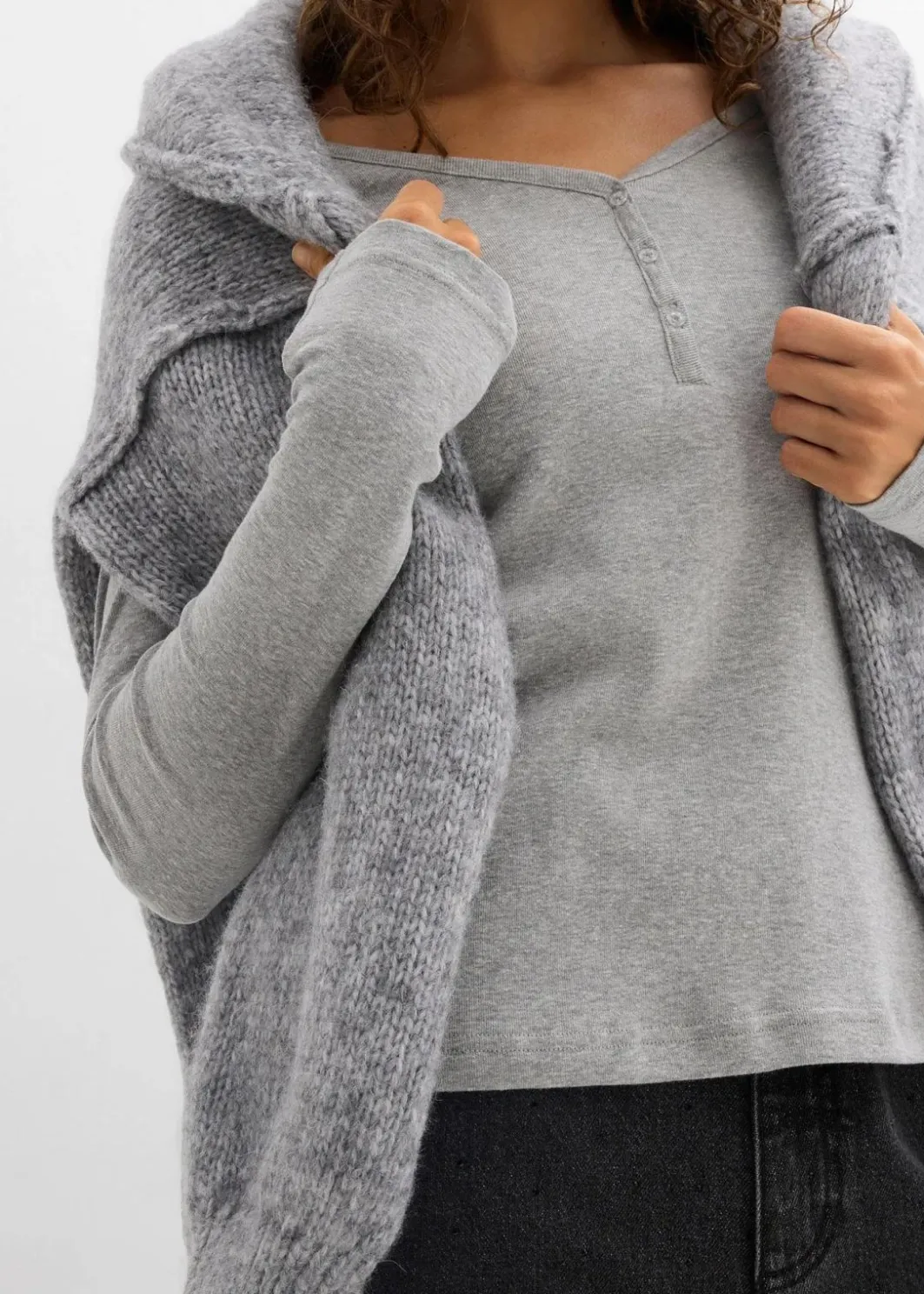 Damen bonprix Shirts & Tops|Basics|Langarmshirt aus reiner Bio-Baumwolle