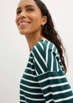 Damen bonprix Bekleidung·Röcke|Nachhaltigere Materialien|Langarmshirt aus reiner Bio-Baumwolle, (2er Pack)