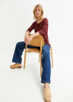 Damen bonprix Shirts & Tops|Langarmshirt aus reiner Baumwolle