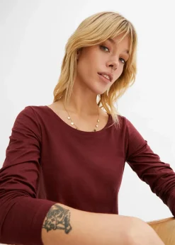 Damen bonprix Shirts & Tops|Langarmshirt aus reiner Baumwolle