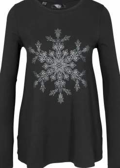 Outlet Langarmshirt aus reiner Baumwolle Damen Shirts & Tops