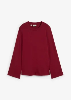Damen bonprix Premium|Basics|Langarmshirt aus reiner Bio-Baumwolle