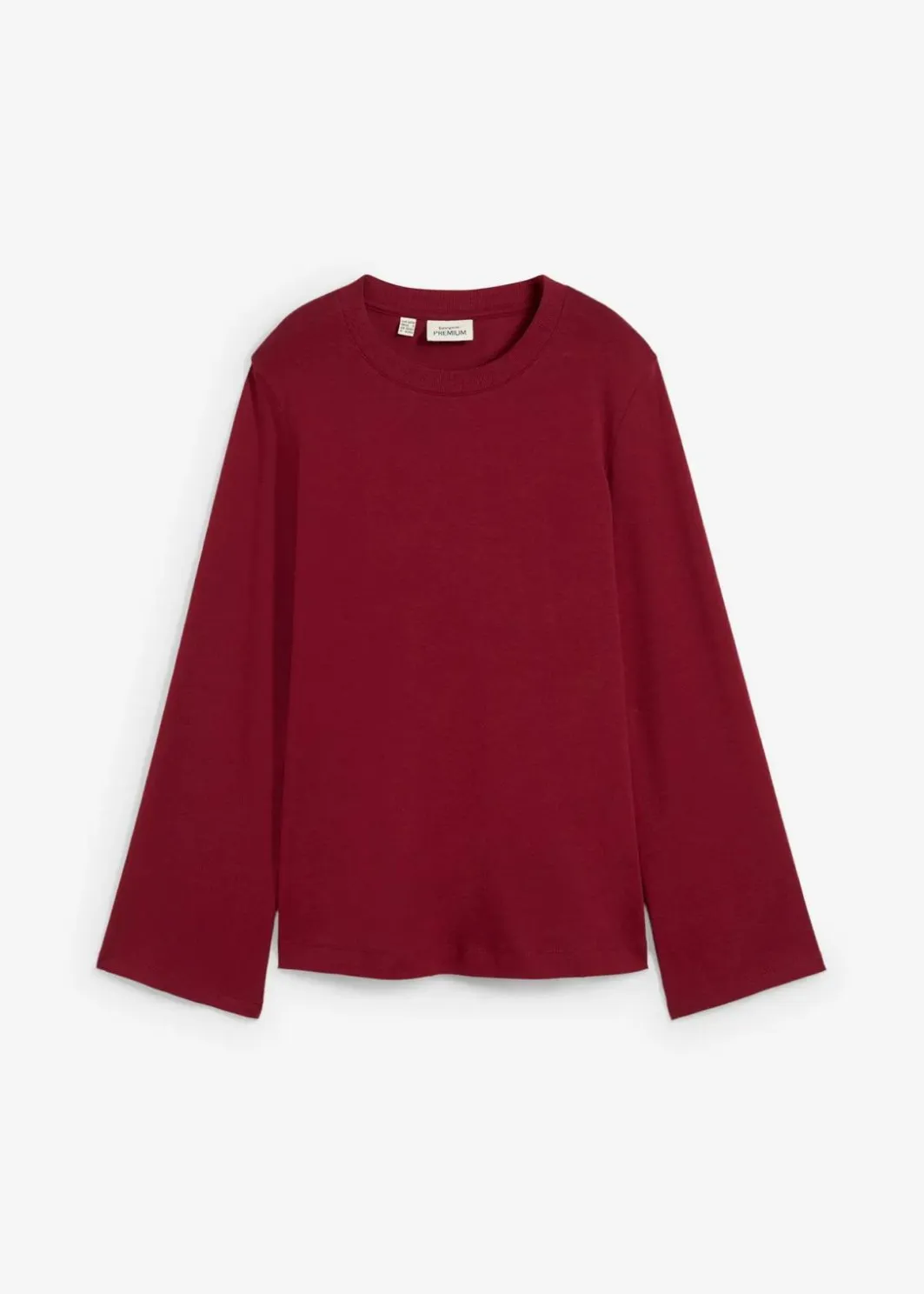 Damen bonprix Premium|Basics|Langarmshirt aus reiner Bio-Baumwolle