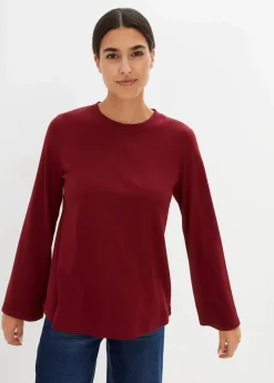 Damen bonprix Premium|Basics|Langarmshirt aus reiner Bio-Baumwolle