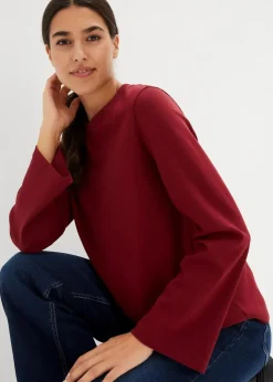 Damen bonprix Premium|Basics|Langarmshirt aus reiner Bio-Baumwolle