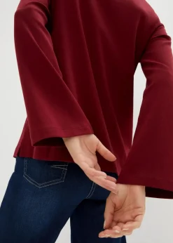 Damen bonprix Premium|Basics|Langarmshirt aus reiner Bio-Baumwolle