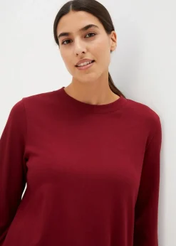 Damen bonprix Premium|Basics|Langarmshirt aus reiner Bio-Baumwolle