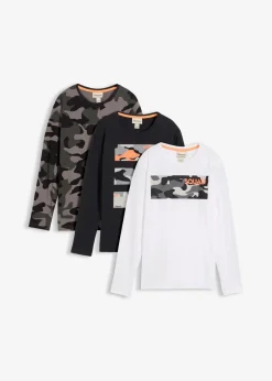 Best Langarmshirt aus reiner Baumwolle (3er-Pack) Kinder Jungen 9-16 Jahre·Mehrfachpacks|Jungen 9-16 Jahre·Shirts