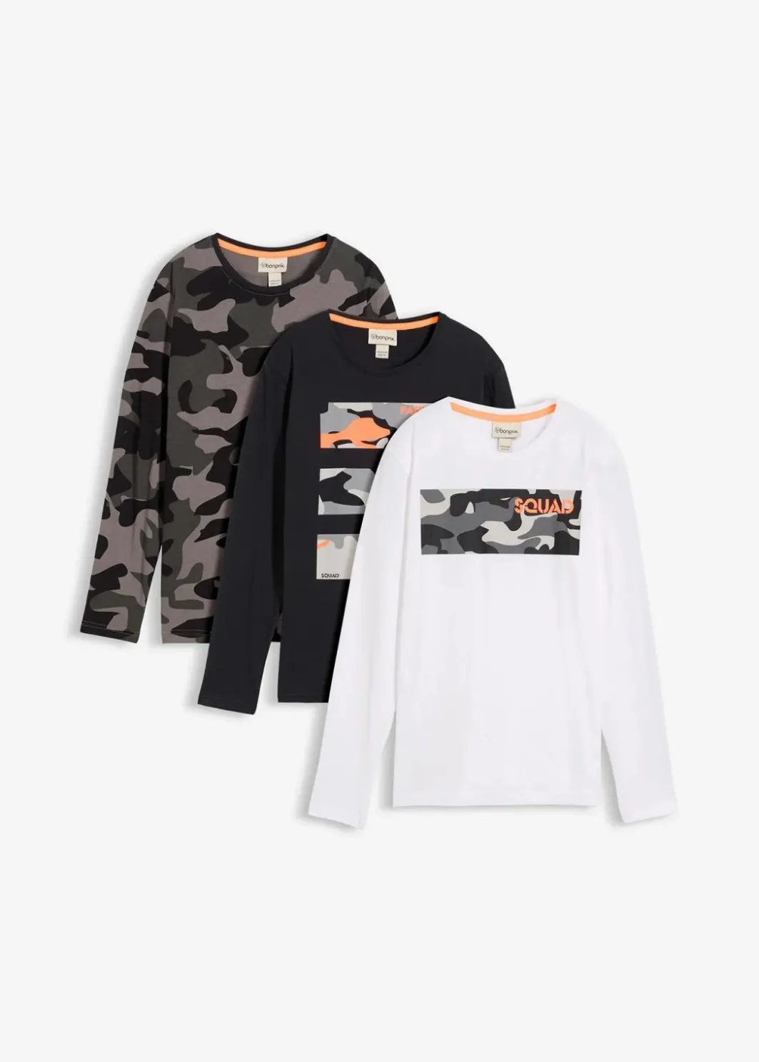 Best Langarmshirt aus reiner Baumwolle (3er-Pack) Kinder Jungen 9-16 Jahre·Mehrfachpacks|Jungen 9-16 Jahre·Shirts