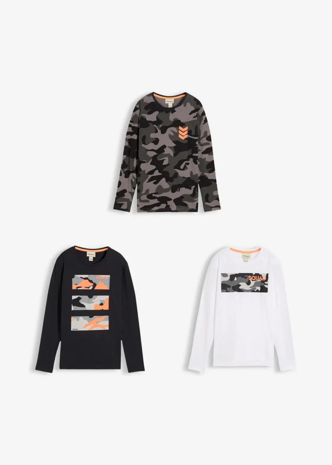 Best Langarmshirt aus reiner Baumwolle (3er-Pack) Kinder Jungen 9-16 Jahre·Mehrfachpacks|Jungen 9-16 Jahre·Shirts