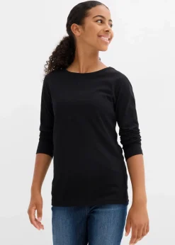 Kinder bonprix Mädchen 9-16 Jahre·Shirts & Blusen|Mädchen 9-16 Jahre·Mehrfachpacks|Langarmshirt aus reiner Baumwolle (3er Pack)