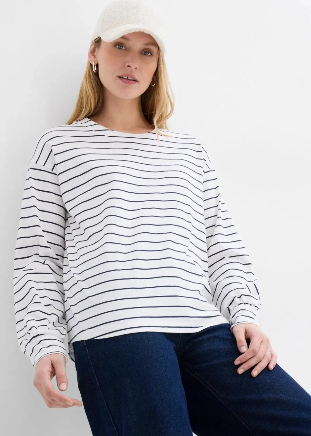 Langarmshirt aus reiner Bio-Baumwolle Damen Nachhaltigere Materialien|Shirts & Tops