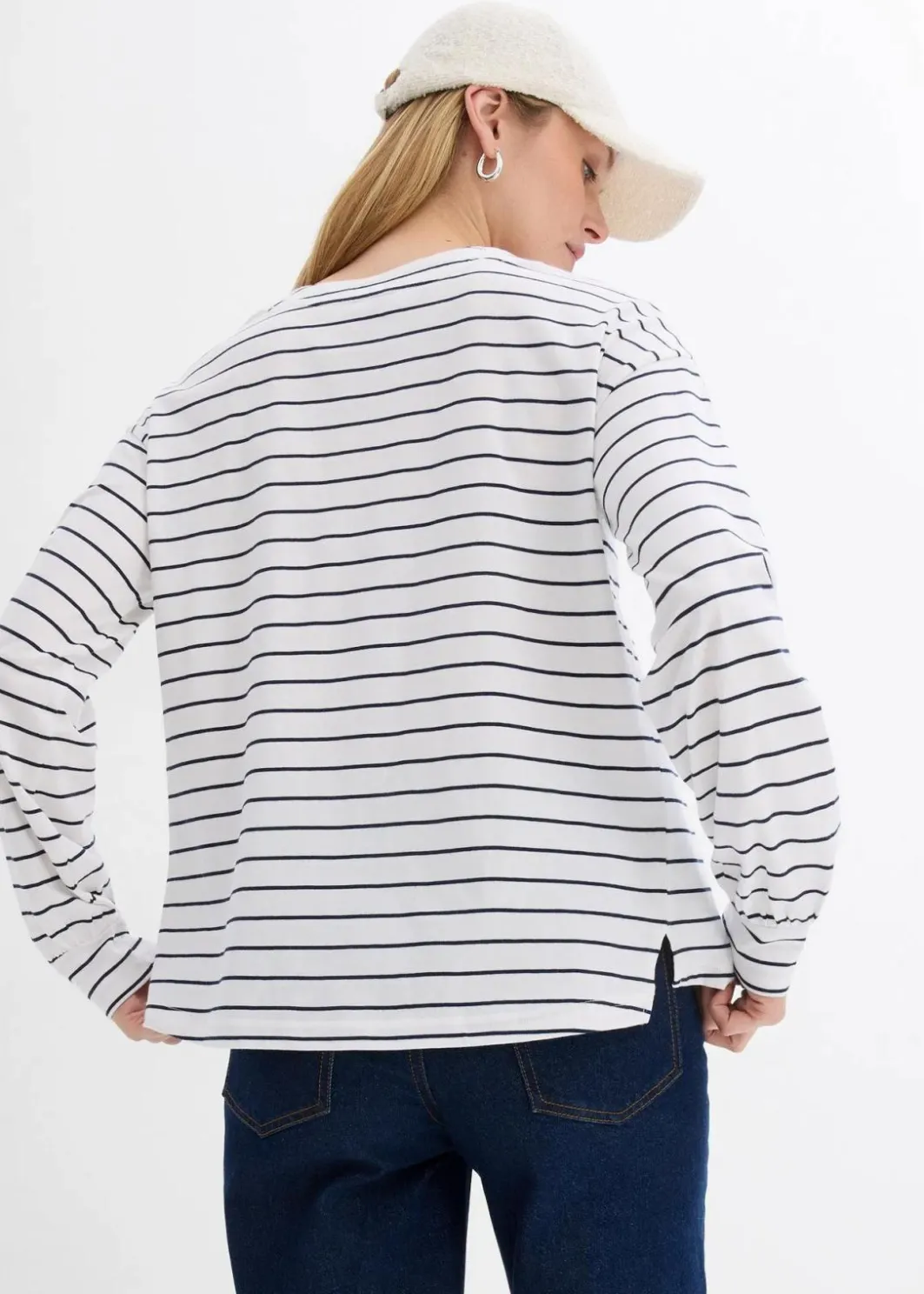 Langarmshirt aus reiner Bio-Baumwolle Damen Nachhaltigere Materialien|Shirts & Tops