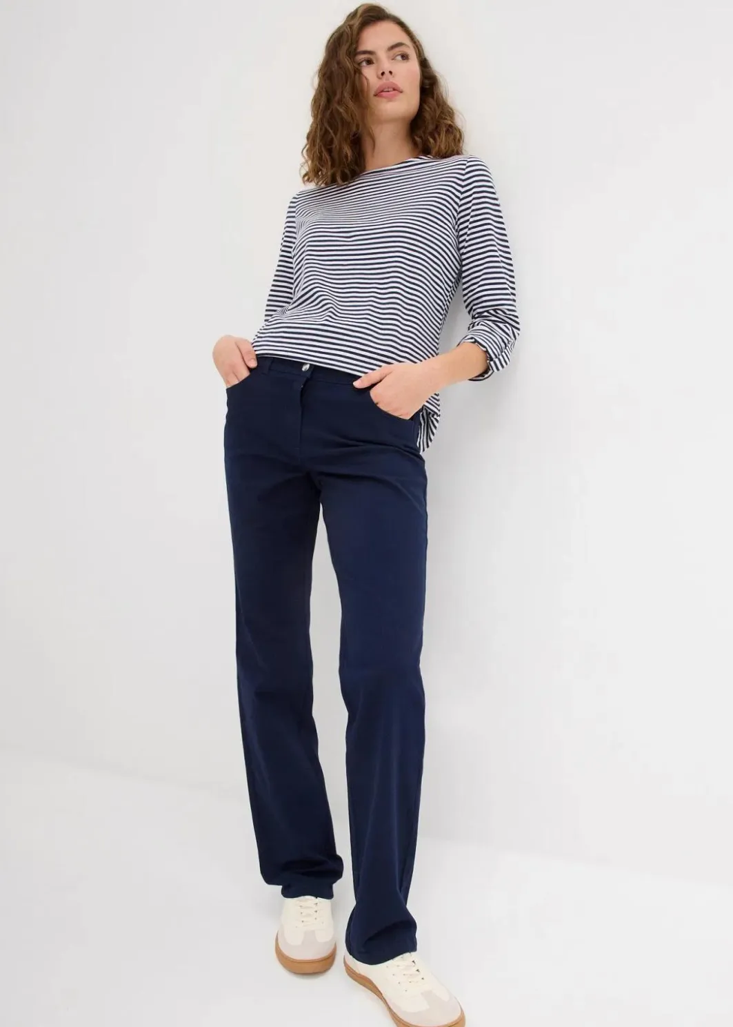 Online Langarmshirt aus reiner Baumwolle Damen Shirts & Tops