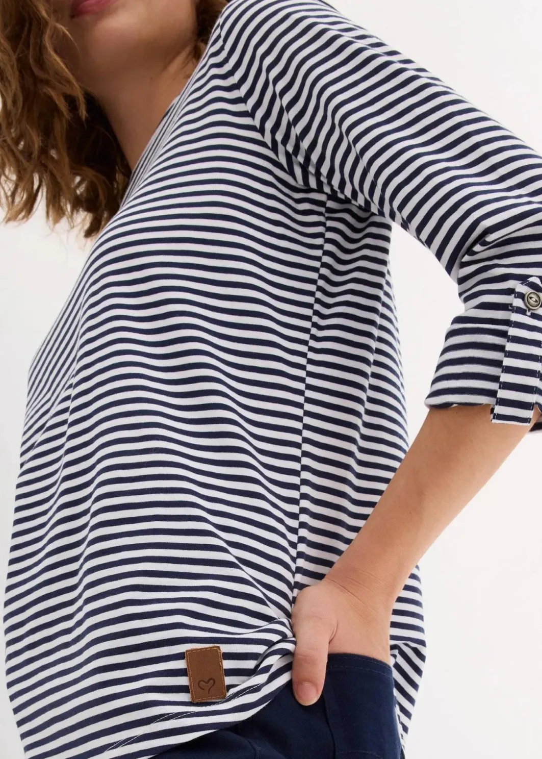 Online Langarmshirt aus reiner Baumwolle Damen Shirts & Tops