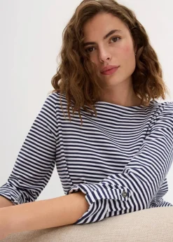 Online Langarmshirt aus reiner Baumwolle Damen Shirts & Tops