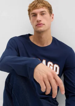 Herren bonprix Große Größen|Shirts & Polos|Langarmshirt aus reiner Bio-Baumwolle (2er Pack)