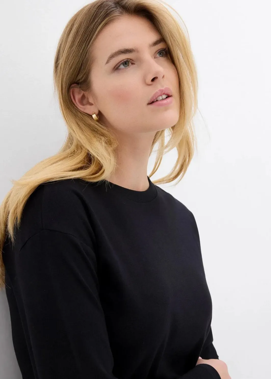 Sale Langarmshirt aus reiner schwerer Bio-Baumwolle Damen Bekleidung·Röcke|Basics