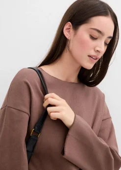 Damen bonprix Shirts & Tops|Langarmshirt aus Rippware