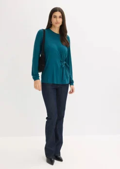 Damen bonprix Shirts & Tops|Nachhaltigere Materialien|Langarmshirt aus softem Viskose-Mix