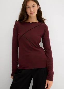 Damen bonprix Shirts & Tops|Langarmshirt aus softem Viskose-Mix
