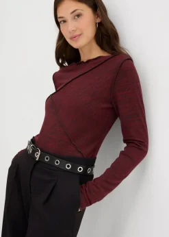Damen bonprix Shirts & Tops|Langarmshirt aus softem Viskose-Mix