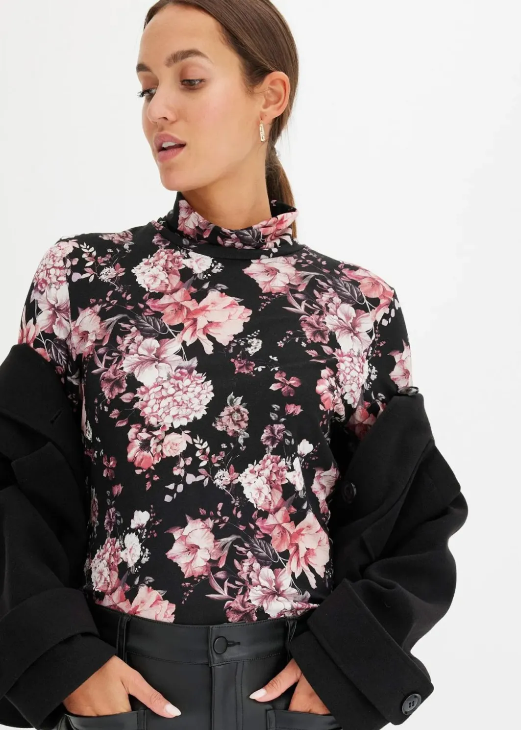 Outlet Langarmshirt aus softem Viskose-Mix Damen Nachhaltigere Materialien|Shirts & Tops