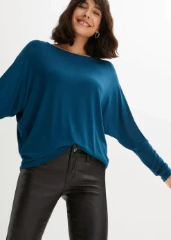 Damen bonprix Shirts & Tops|Langarmshirt aus softem Viskose-Mix
