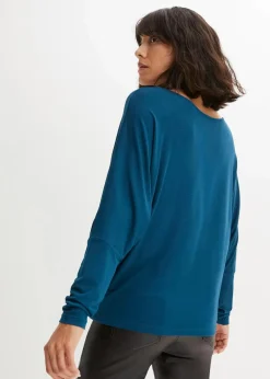 Damen bonprix Shirts & Tops|Langarmshirt aus softem Viskose-Mix