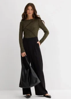 Damen bonprix Shirts & Tops|Langarmshirt aus softem Viskose-Mix