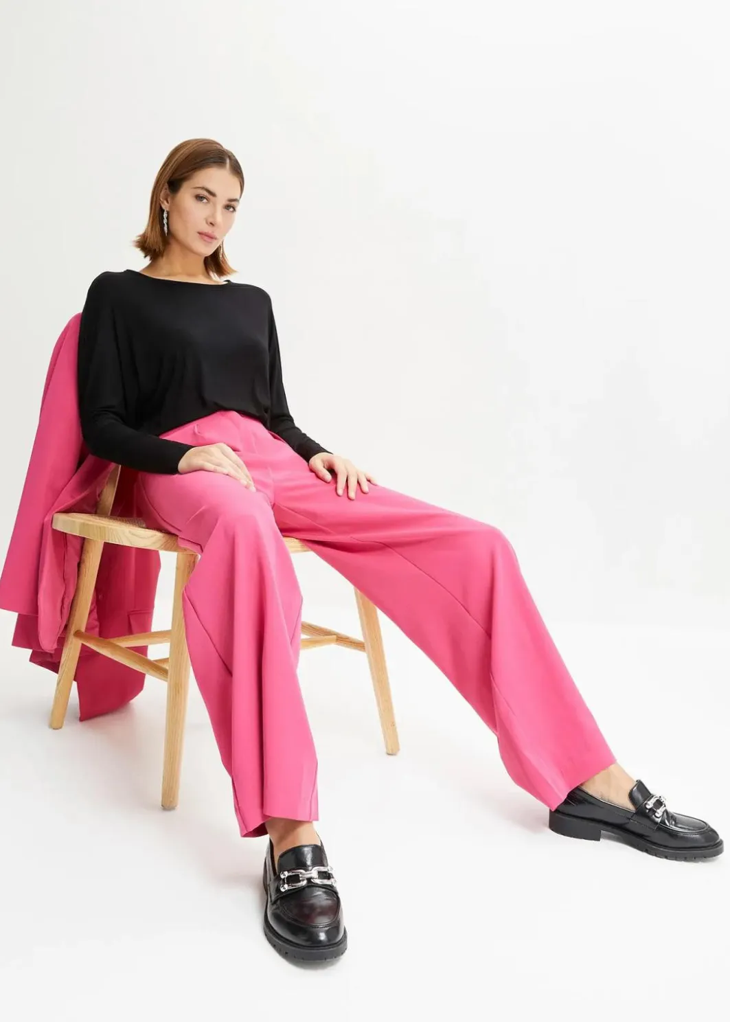 Damen bonprix Shirts & Tops|Langarmshirt aus softem Viskose-Mix