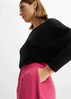 Damen bonprix Shirts & Tops|Langarmshirt aus softem Viskose-Mix