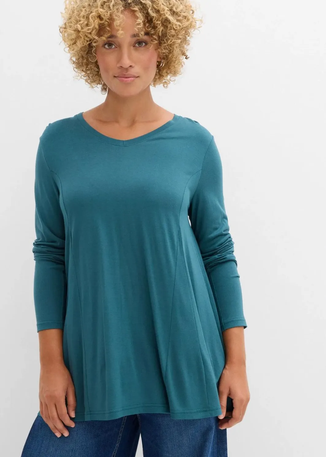 Damen bonprix Shirts & Tops|Nachhaltigere Materialien|Langarm-Shirt aus softer Viskose