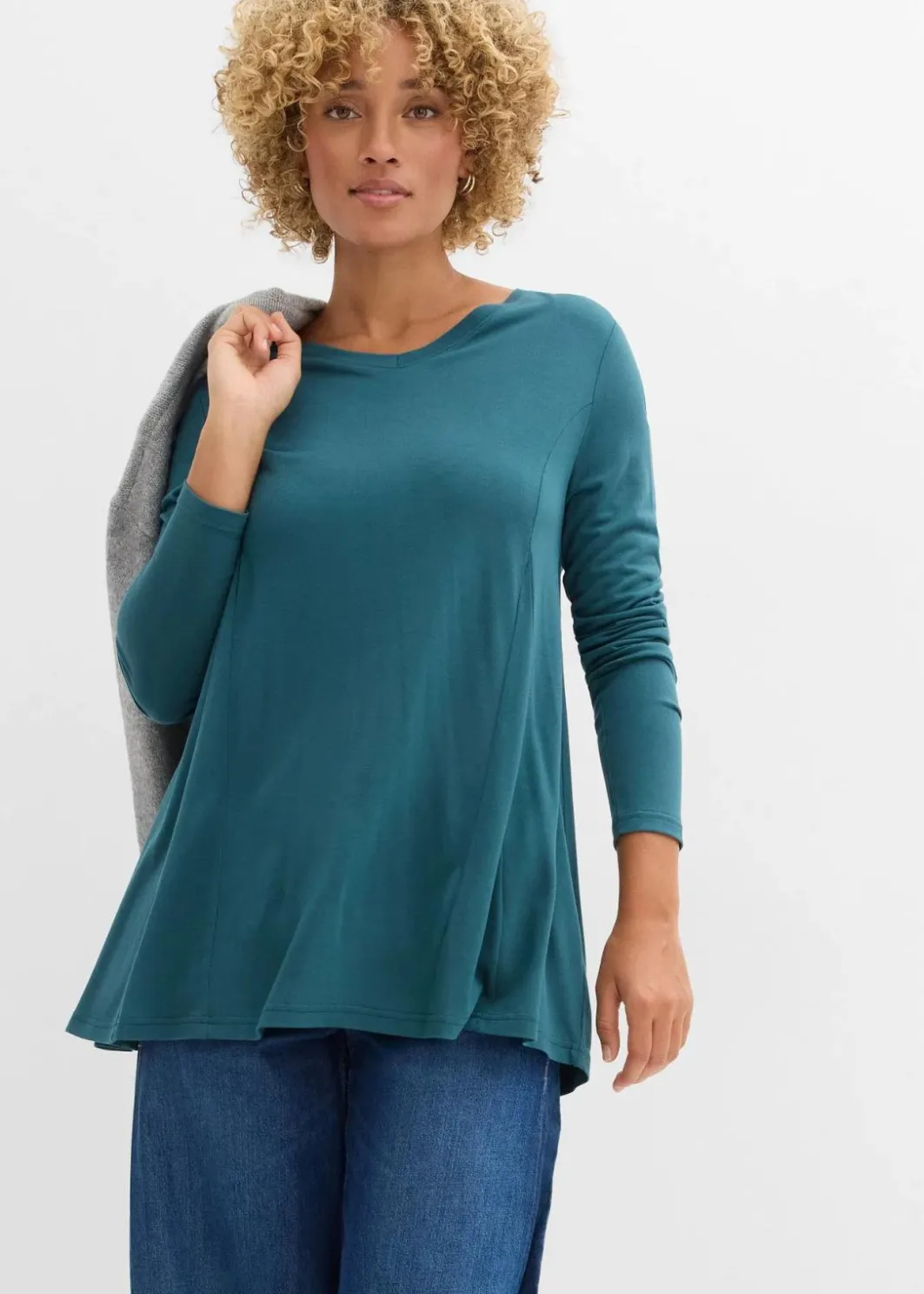 Damen bonprix Shirts & Tops|Nachhaltigere Materialien|Langarm-Shirt aus softer Viskose