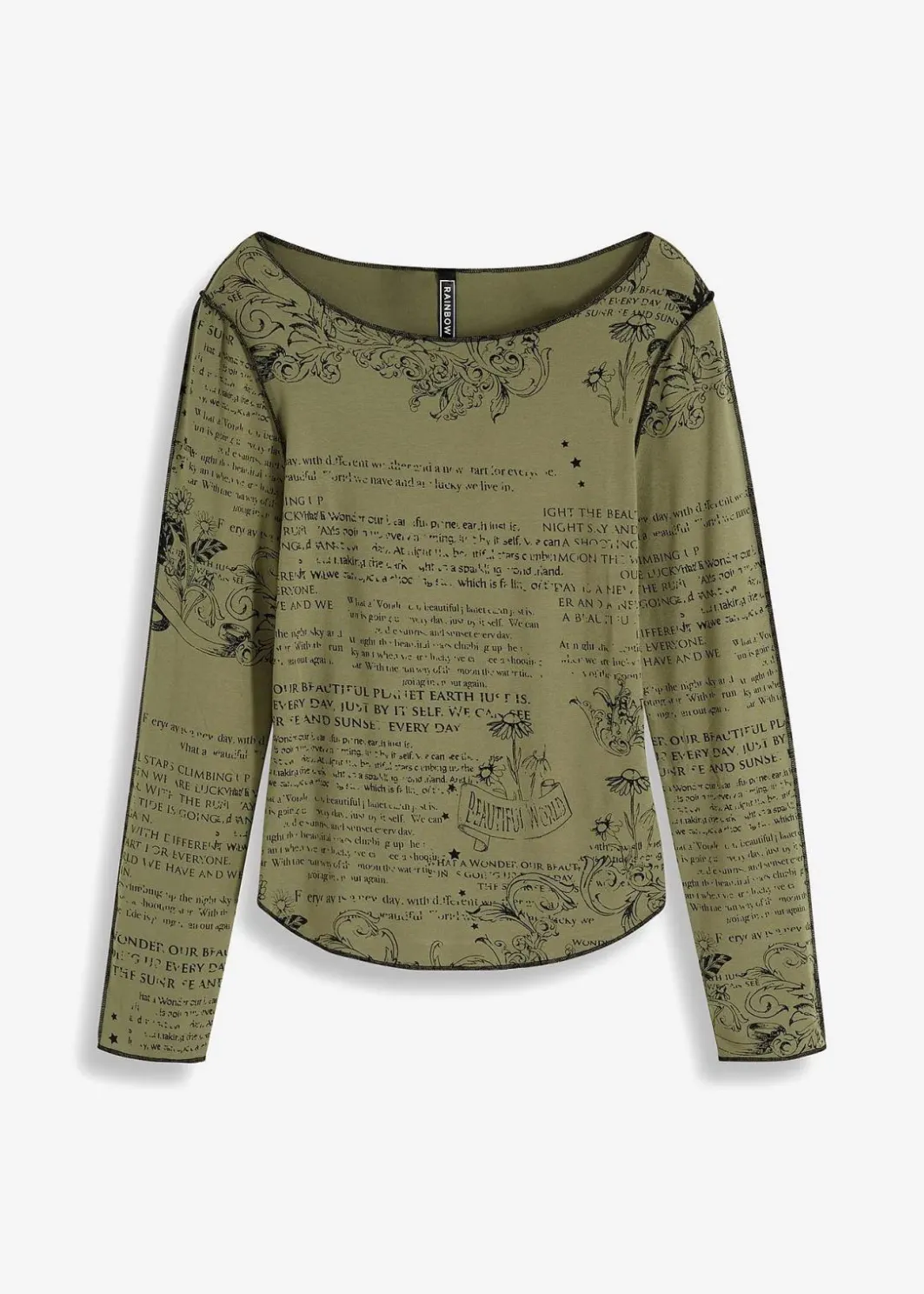 Outlet Langarmshirt aus softer Viskose Damen Shirts & Tops