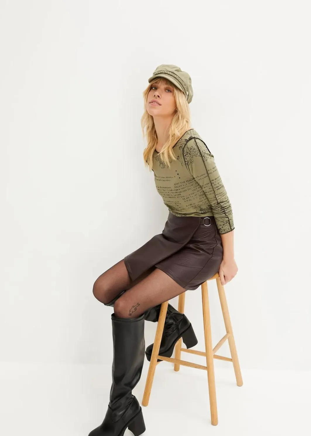 Outlet Langarmshirt aus softer Viskose Damen Shirts & Tops