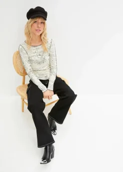 Hot Langarmshirt aus softer Viskose Damen Shirts & Tops