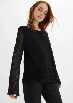 Kinder bonprix Mädchen 9-16 Jahre·Shirts & Blusen|Langarmshirt aus Spitze