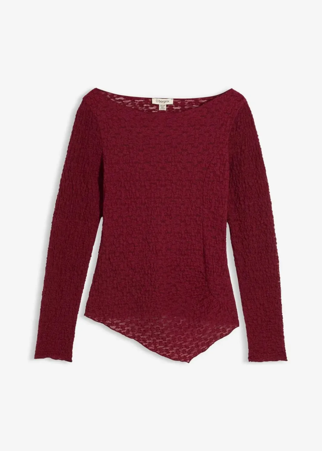 Damen bonprix Shirts & Tops|Langarmshirt aus Spitze
