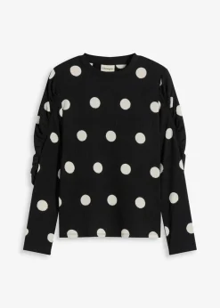 Discount Langarmshirt aus strukturiertem Crêpe Damen Shirts & Tops