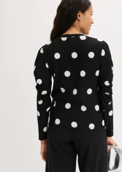 Discount Langarmshirt aus strukturiertem Crêpe Damen Shirts & Tops