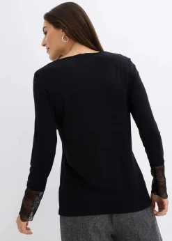 Damen bonprix Shirts & Tops|Langarmshirt aus Viskose