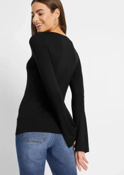 Sale Langarmshirt aus Viskose-Mix Damen Nachhaltigere Materialien|Shirts & Tops