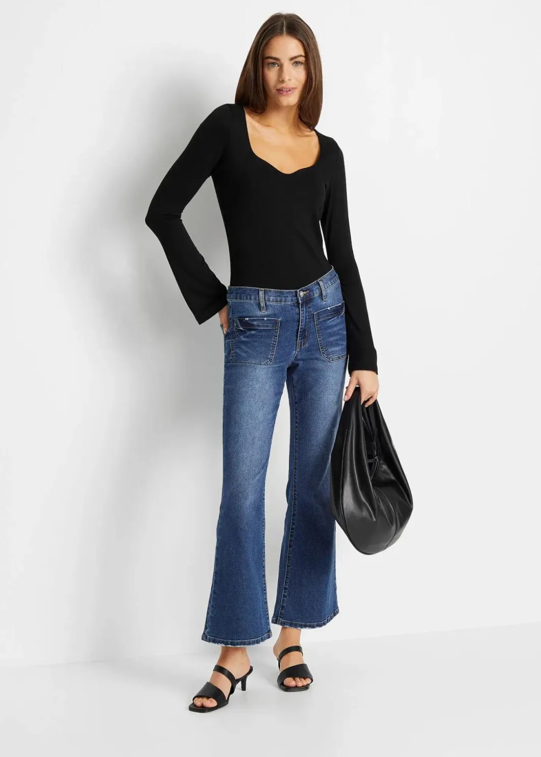 Sale Langarmshirt aus Viskose-Mix Damen Nachhaltigere Materialien|Shirts & Tops