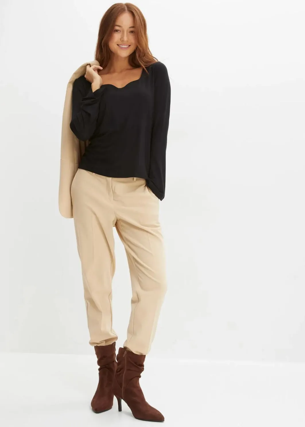 Sale Langarmshirt aus Viskose-Mix Damen Nachhaltigere Materialien|Shirts & Tops