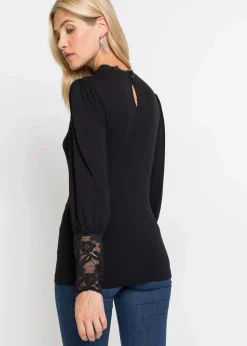 Damen bonprix Shirts & Tops|Langarmshirt aus Viskose-Mix