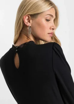 Damen bonprix Shirts & Tops|Langarmshirt aus Viskose-Mix