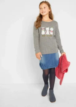 Kinder bonprix Mädchen 9-16 Jahre·Shirts & Blusen|Mädchen 2-8 Jahre·Nachhaltigere Materialien|Langarmshirt aus Viskose-Mix