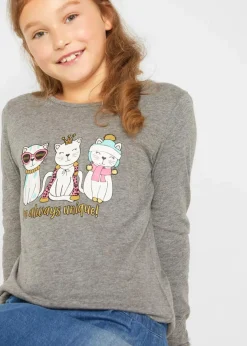 Kinder bonprix Mädchen 9-16 Jahre·Shirts & Blusen|Mädchen 2-8 Jahre·Nachhaltigere Materialien|Langarmshirt aus Viskose-Mix